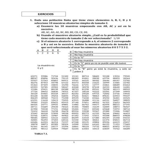 Metodos de muestreo, ejercicios y su procedimiento (1)