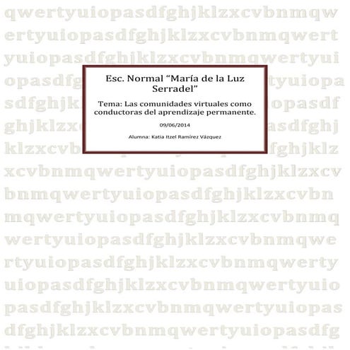 COMUNIDADES VIRTUALES