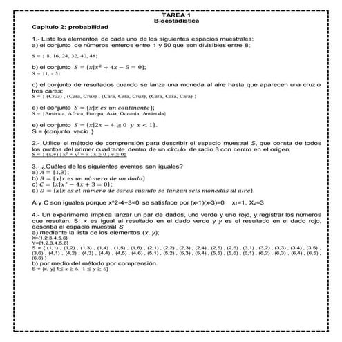 tarea 1, ejercicios de probabilidad con respuestas