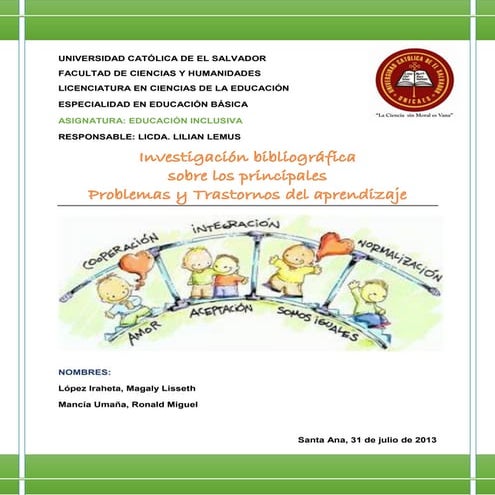 Tarea 1 educación inclusiva ronald y magaly