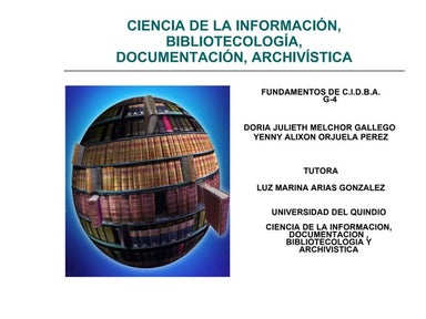 Bibliotecología y Ciencia de la Información