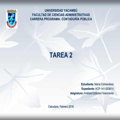 Tarea 2 maria colmenarez