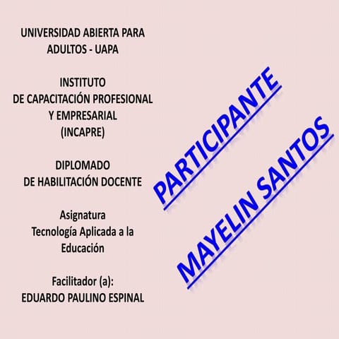 Tarea 2 tecnologia aplicada a la educacion mayelin