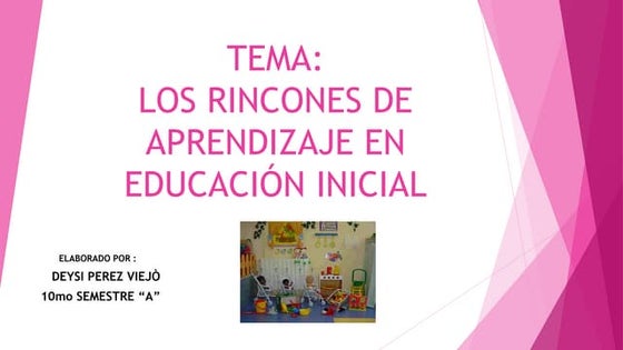 Los Rincones en Educación Infantil | PPT | Daycare and Pre-School ...