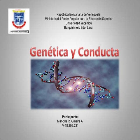 Tarea 3 genetica y conducta