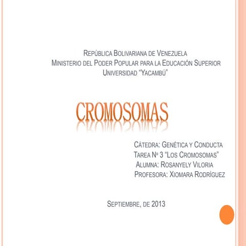 Tarea 3  Cromosomas