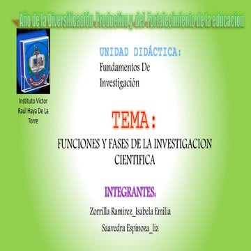 Tarea3 para exponer funciones y fases de la investigacion cientifica