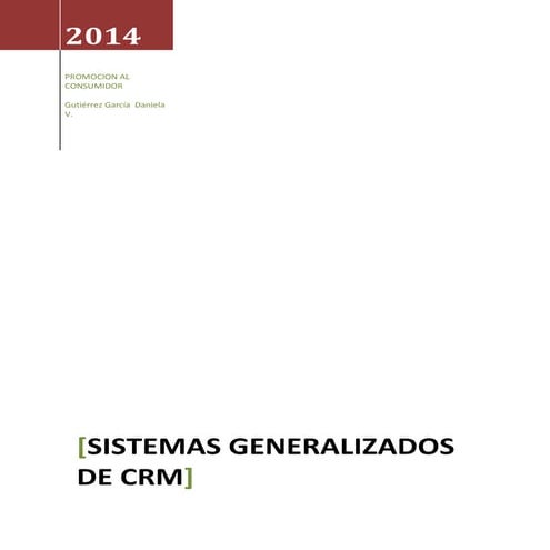 sistemas generalizados de un crm