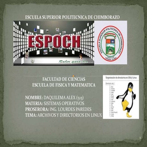 ARCHIVOS Y DIRECTORIOS EN LINUX