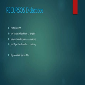  RECURSOS Didácticos
