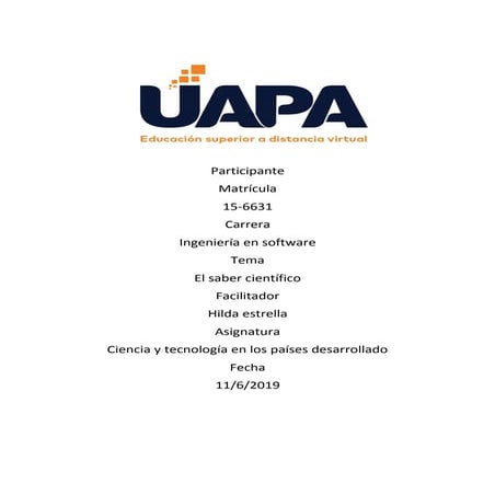 Tarea 5 ciencia y tecnologia