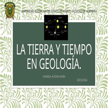 Tarea 5 – La Tierra y el Tiempo en la Geología: Presentación Académica