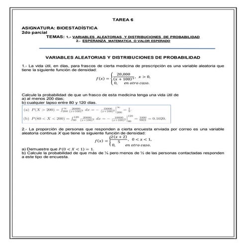 Tarea 6 de probabilidad y estadistica con respuestas