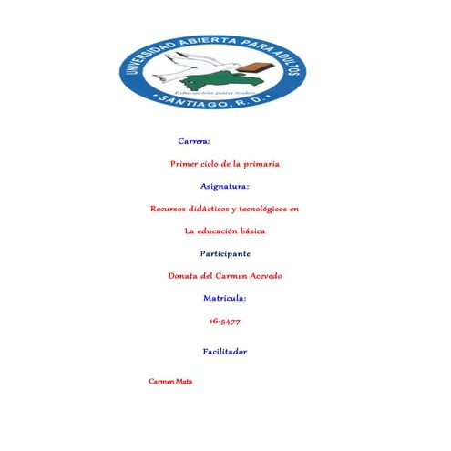 Tarea 6 de recursos didácticos y tecnológicos