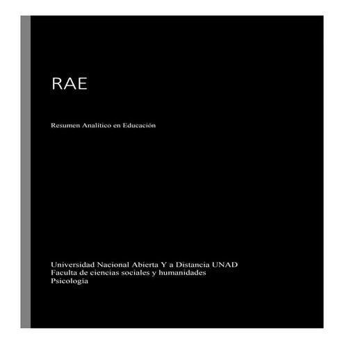 PASOS PARA LA ELABORACION DE UN RAE | PPTX