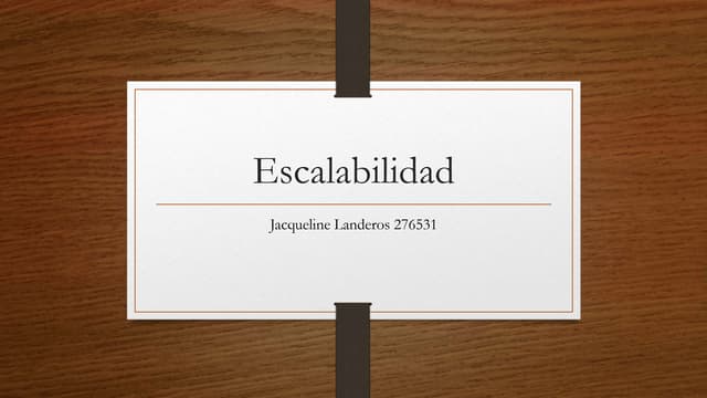 Tarea 8 escalabilidad