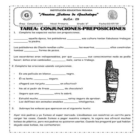 Tarea conjuciones