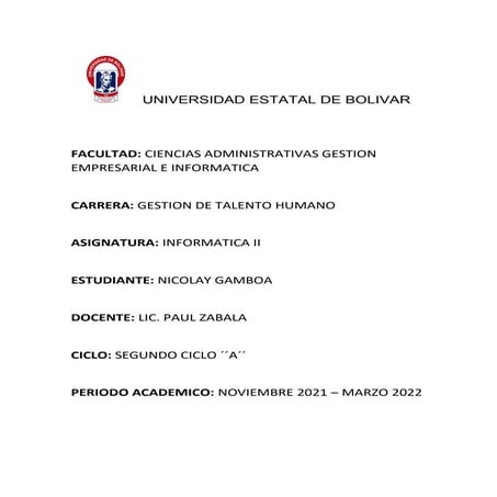 Tarea de informatica de nicolay gamboa sobre  analisis comparativo de la web.