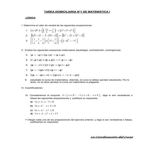 Tarea de mate i usmp 2012_2 | PDF