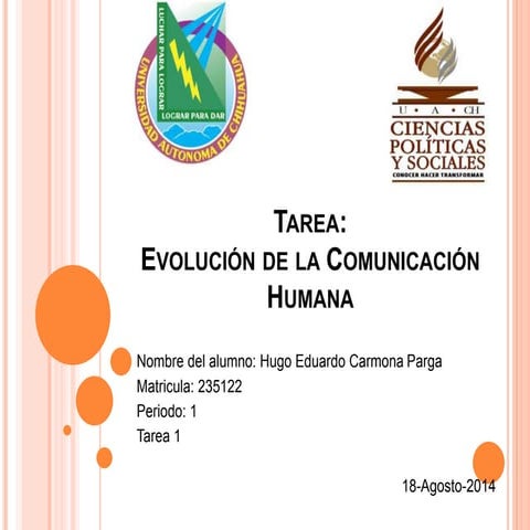 Evolución de la Comunicación Humana