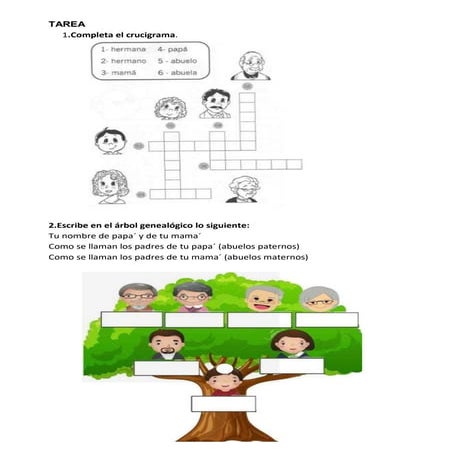 TAREA DE ARBOL GENEALOGICO PARA PRIMER GRADO | PDF