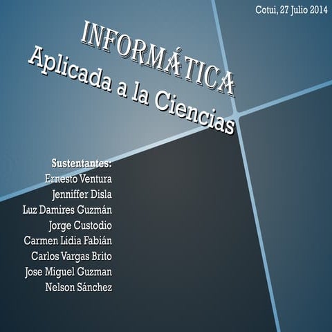 La Informatica Aplicada a las demas Ciencias