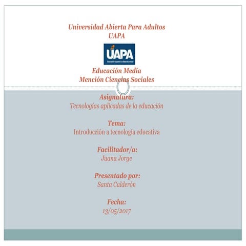 Tarea I de tecnologías aplicadas de la educación