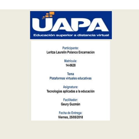 Plataforma Virtual Upnfm | PPT
