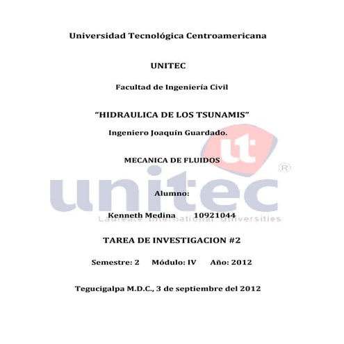 Hidraulica de los tsunamis