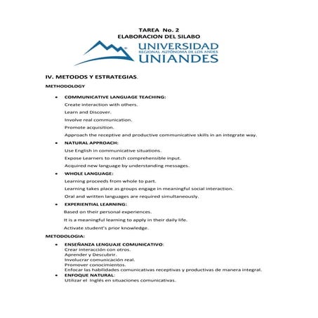 Tarea no 2. Elaboracion del silabo