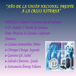 analisis y diseño de sistema