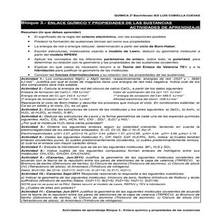 Ejercicios enlace quimico