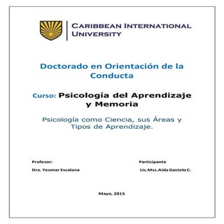 Tarea semana 2 psicologìa y memoria