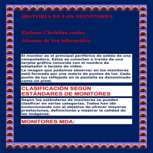 Tarea sobre monitores en word de s .i db