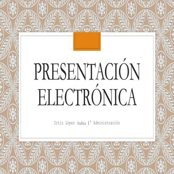 Presentacion Electronica 