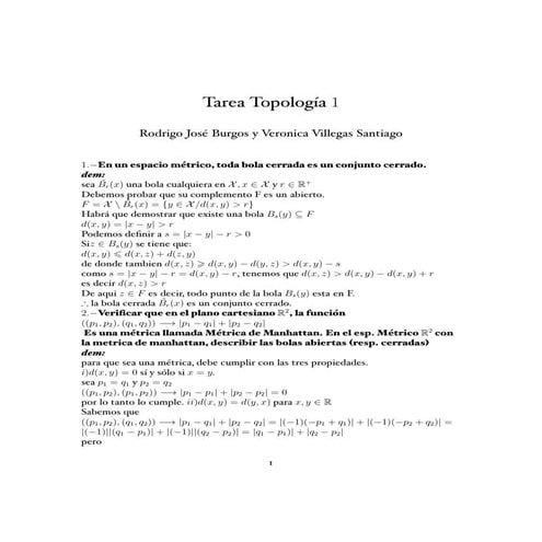 Tareas de topología