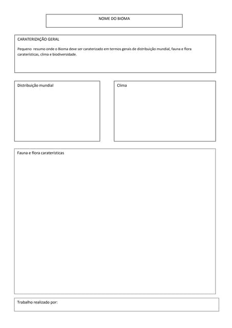 Tarefa 2   trabalho a pares sobre os biomas