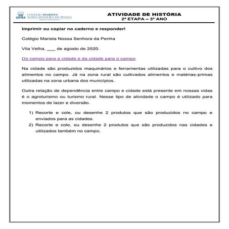 Tarefa de casa sobre campo e cidade 17 08 - his