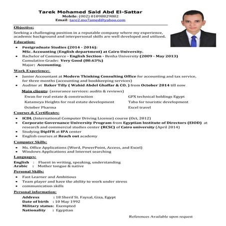 Tarek resume 