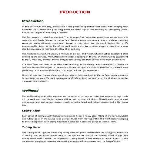 Oil & Gas Production