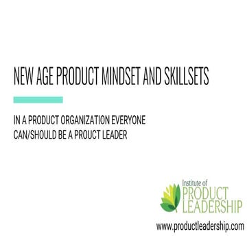 Mindset and Skillsets of an Innovation Led Organization