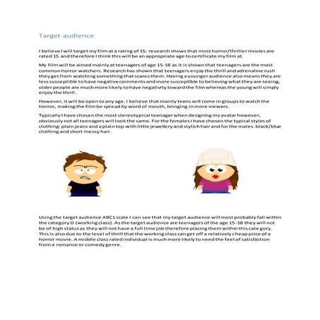 Target audience | DOCX