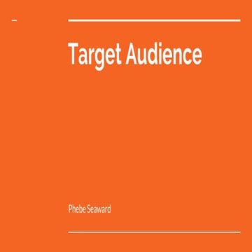 Target audience 