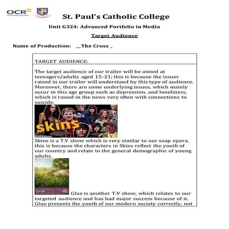 Target audience sheet | DOCX