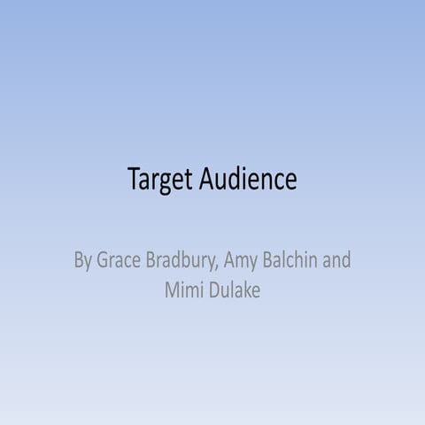 Target audience final 2