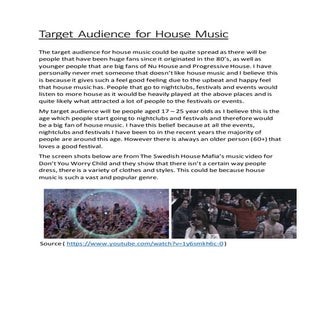Target audience for house music
