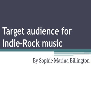 Target audience for indie rock music