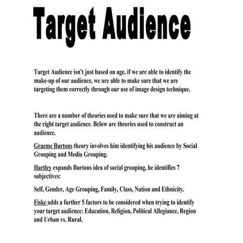 Target audience powerpoint
