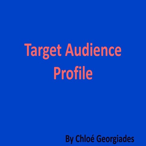 Target audience profile