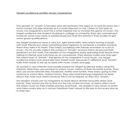 Target audience profile